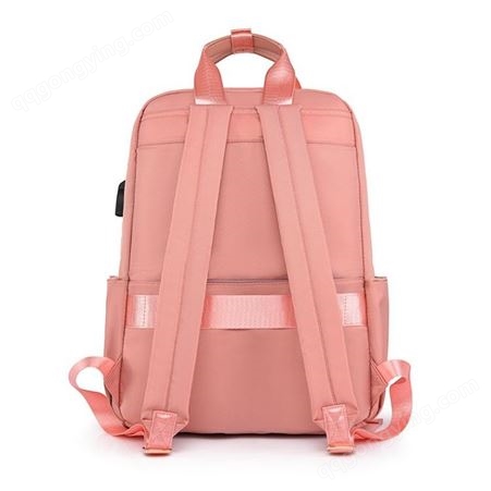 女士粉色双肩包笔记本电脑背包会议商务礼品包