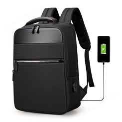 定做商务电脑包16寸休闲背包大容量防震USB充电通勤双肩包
