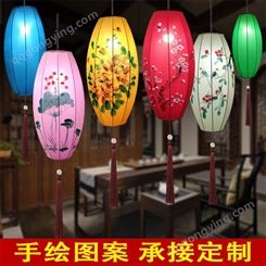 新中式灯笼布艺灯笼定制异性灯笼古典建筑特色 艺术灯笼