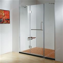 淋浴房6-12mm钢化玻璃定制 打孔开缺精磨抛光浴室隔断