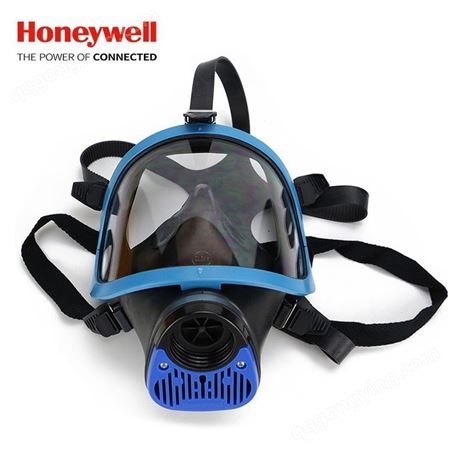 霍尼韦尔 1710643 蓝色单罐防毒全面罩 消防火灾逃生呼吸全面具